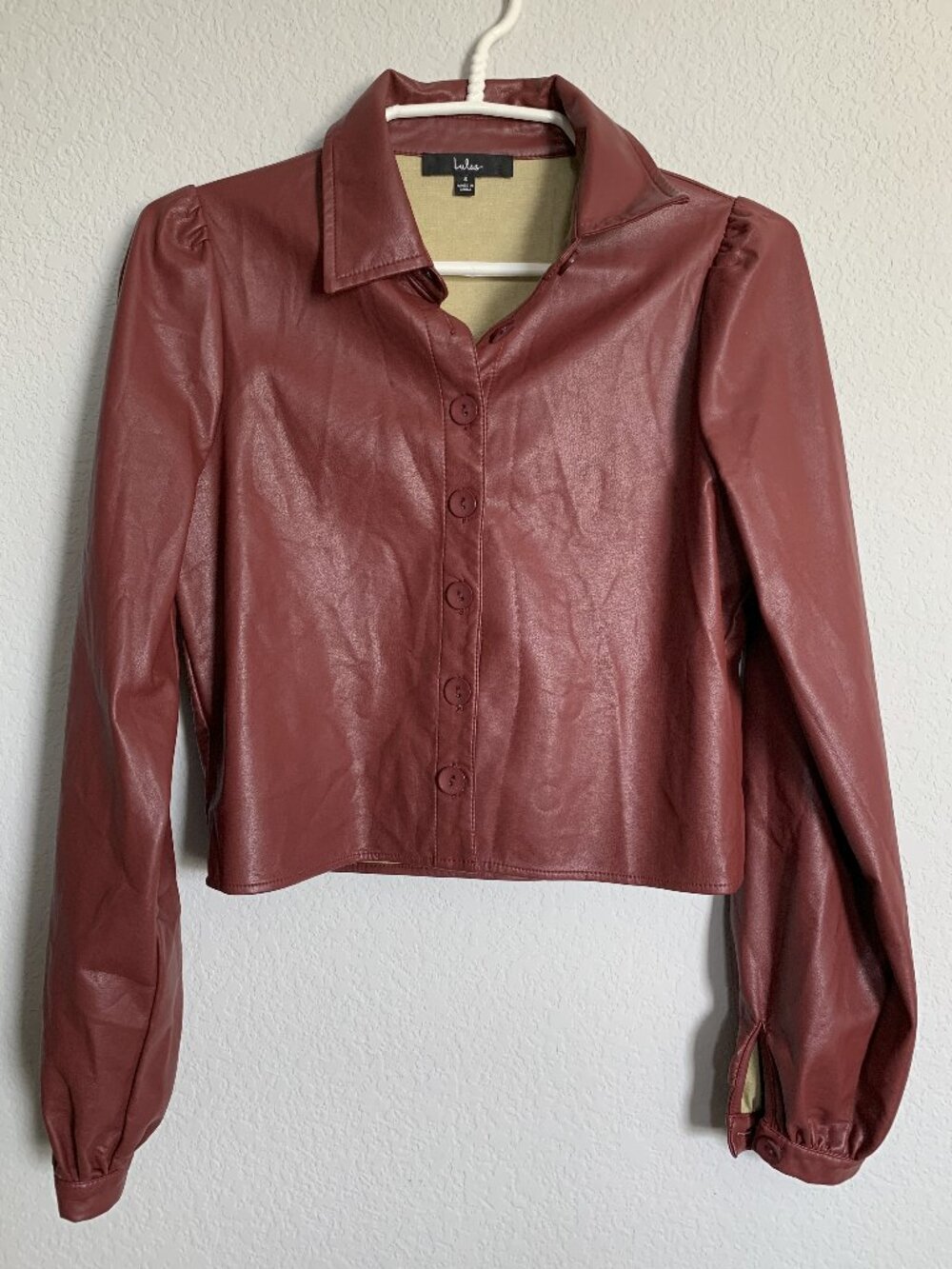 Lulus Red Faux Leather Jacket